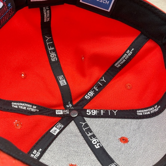 New Era New York Mets RARE ORANGE HOME Fitted cap size 8 - Picture 7 of 8